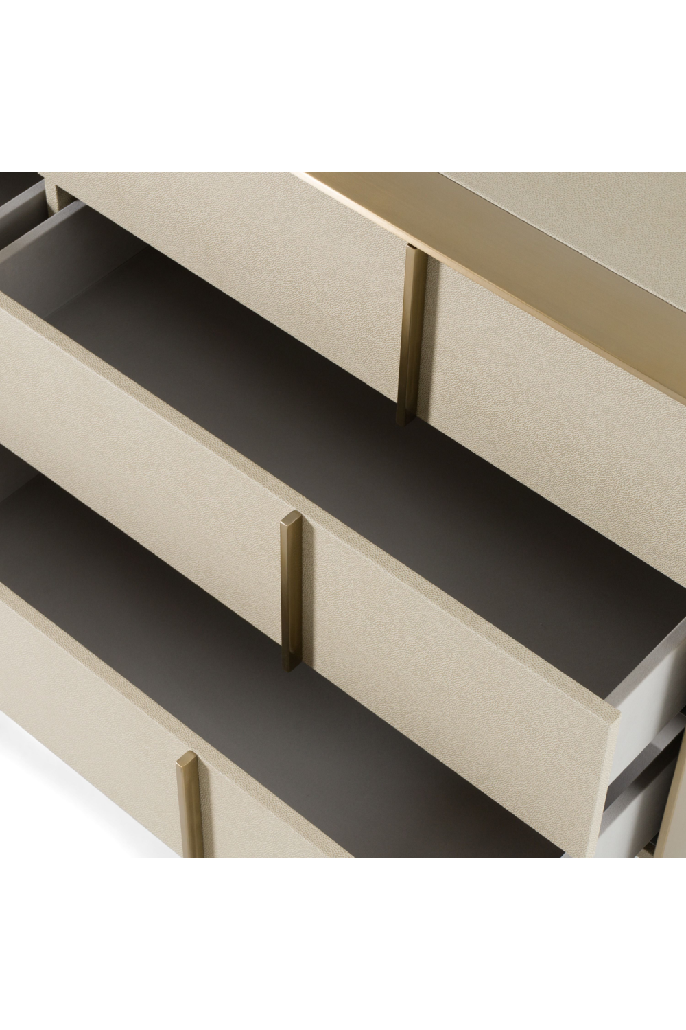 Beige Shagreen 6-Drawer Dresser | OROA Modern Cartier | Oroa.com