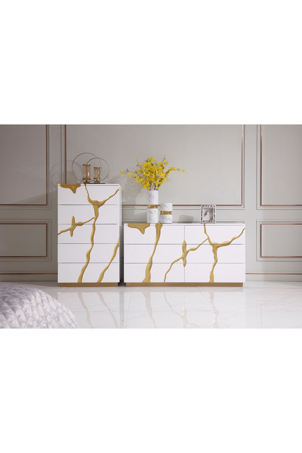 White 6-Drawer Dresser | OROA Modern Aspen | Oroa.com