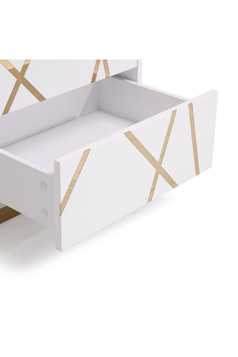 Gold Accent 2-Drawer Nightstand | OROA Modern Nixa | Oroa.com