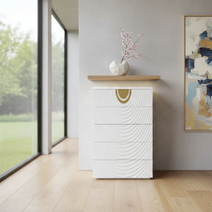   White 5-Drawer Chest | Oroa.com