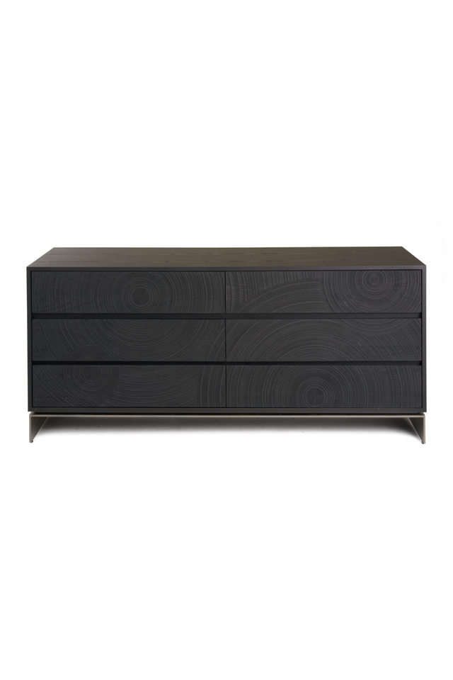 Matte Black Ash 6-Drawer Dresser | OROA Modern Cirque | Oroa.com