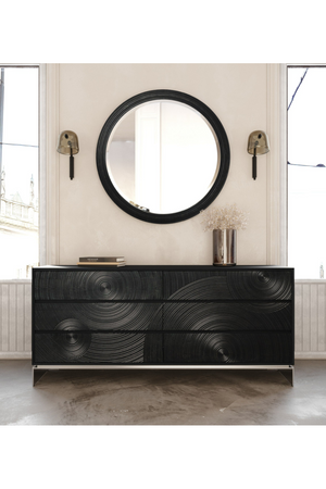 Matte Black Ash 6-Drawer Dresser | OROA Modern Cirque | Oroa.com