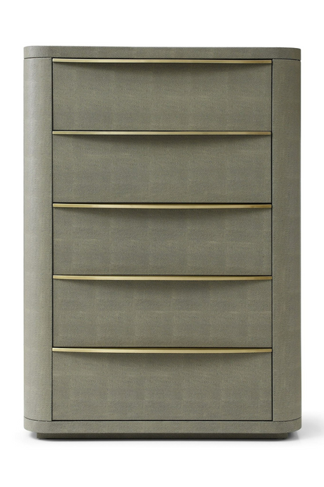 Beige Shagreen 5-Drawer Chest | OROA Modern Lois | Oroa.com