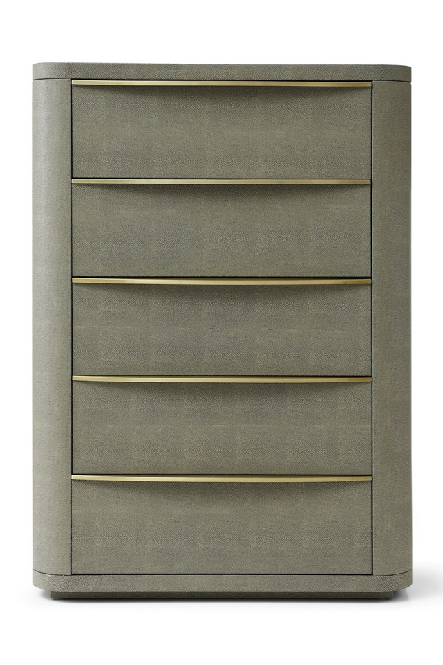 Beige Shagreen 5-Drawer Chest | OROA Modern Lois | Oroa.com