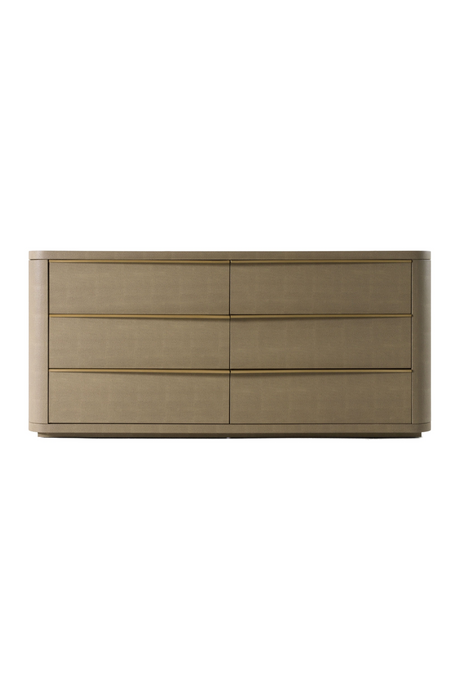 Beige Shagreen 6-Drawer Dresser | OROA Modern Lois | Oroa.com