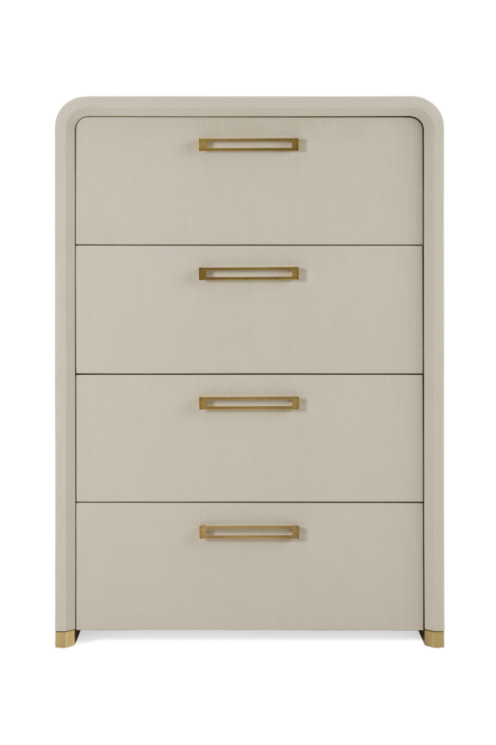 Beige Leatherette 4-Drawer Chest | OROA Modern Florence | Oroa.com