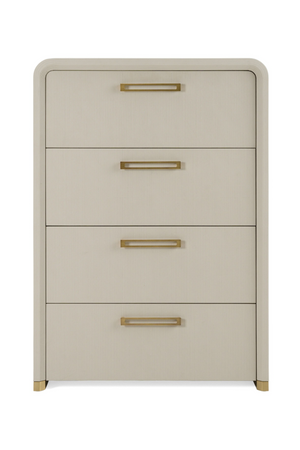 Beige Leatherette 4-Drawer Chest | OROA Modern Florence | Oroa.com