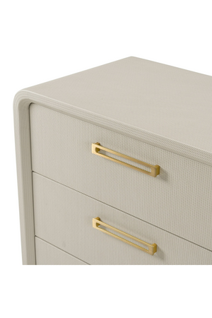 Beige Leatherette 6-Drawer Dresser | OROA Modern Florence | Oroa.com