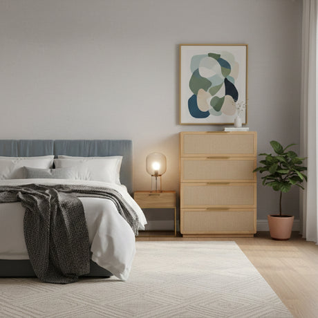 4-Drawer Rattan Chest | OROA Modern Gavin | Oroa.com