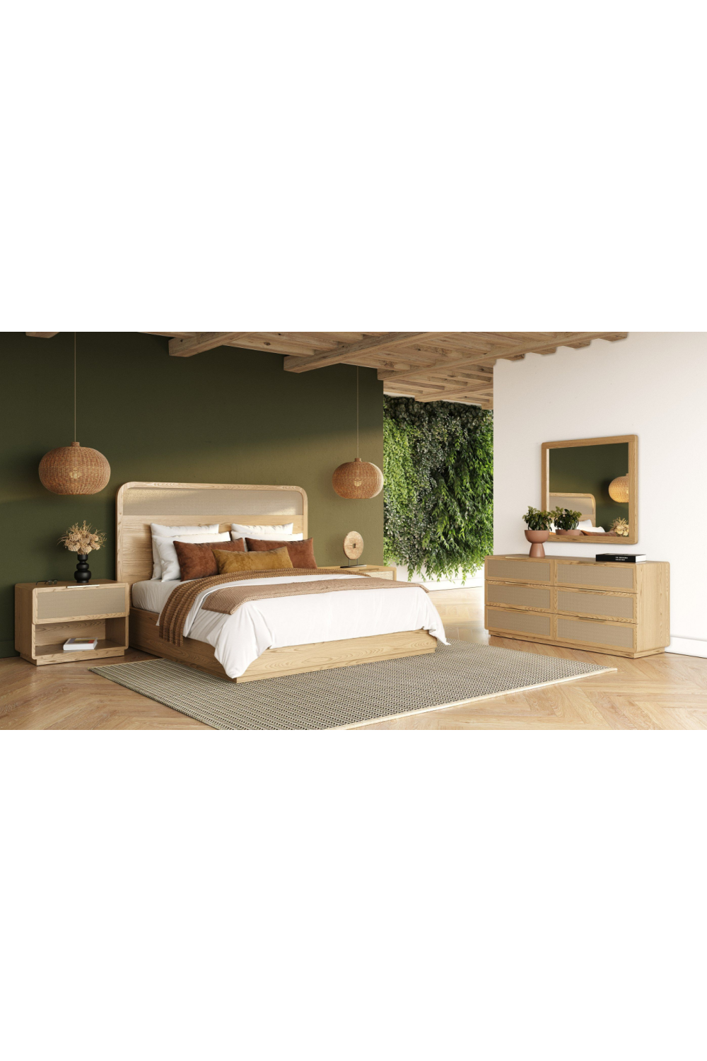 6-Drawer Rattan Dresser | OROA Modern Gavin | Oroa.com