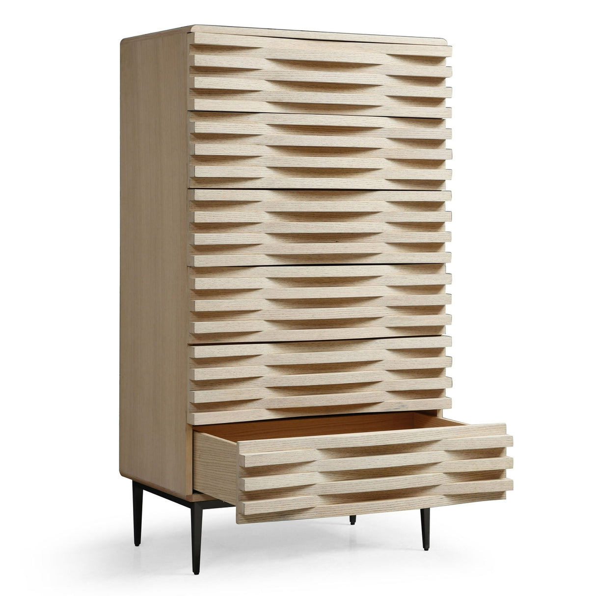   Natural Oak 5-Drawer Chest | Oroa.com