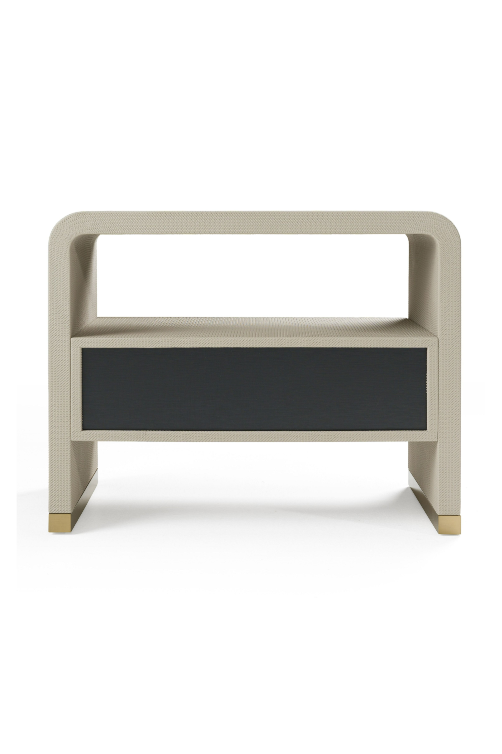 Beige Leatherette Nightstand | OROA Modern Florence | Oroa.com
