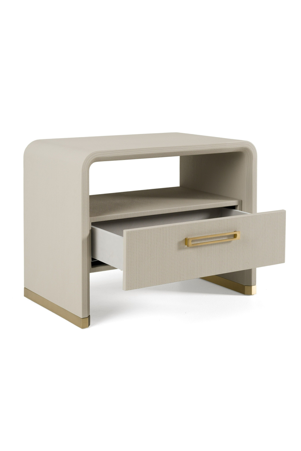 Beige Leatherette Nightstand | OROA Modern Florence | Oroa.com