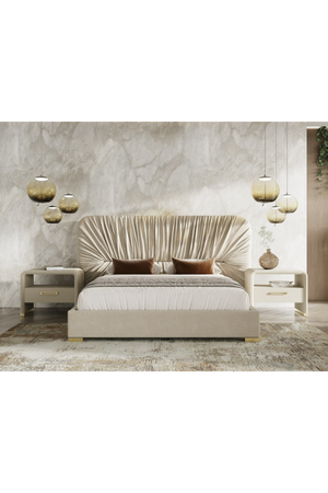 Beige Leatherette Nightstand | OROA Modern Florence | Oroa.com