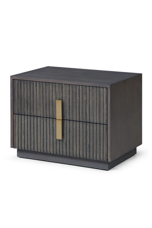 Distressed Black 2-Drawer Nightstand | OROA Modern Hortman | Oroa.com