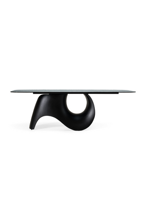 Gray Wave Glass Dining Table | OROA Modern Neptune | Oroa.com
