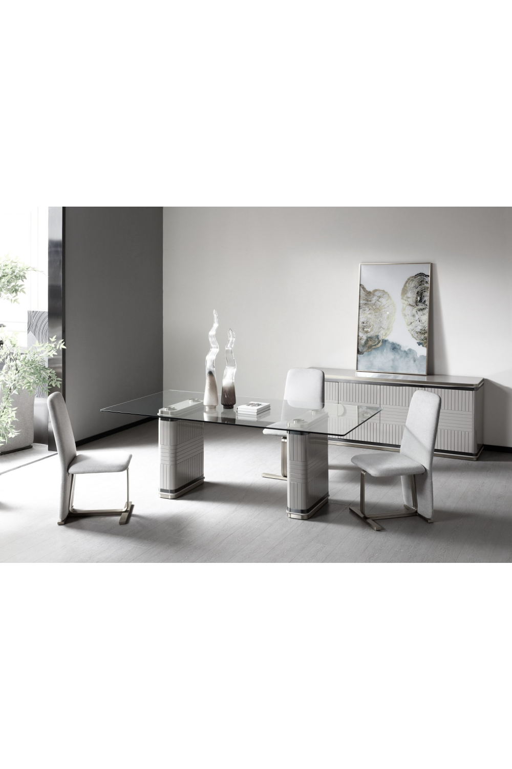 Tempered Glass Dining Table | OROA Modern T2397 | Oroa.com