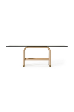 Oak Base Glass Dining Table | OROA Modern Florence | Oroa.com