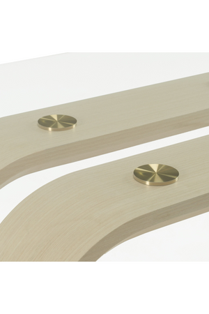 Oak Base Glass Dining Table | OROA Modern Florence | Oroa.com