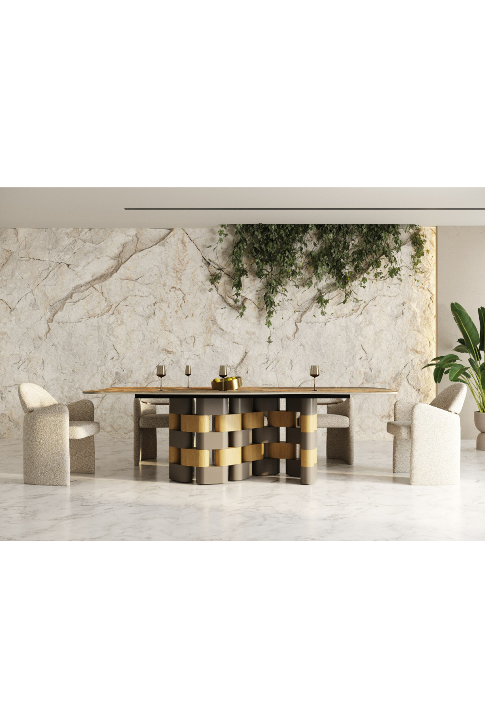 Dark Ceramic Dining Table | OROA Modern Falzone | Oroa.com