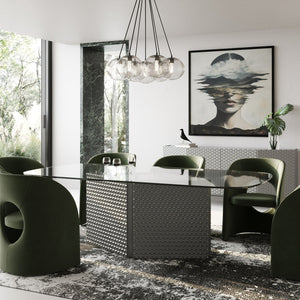   Patterned Silver Dining Table | Oroa.com