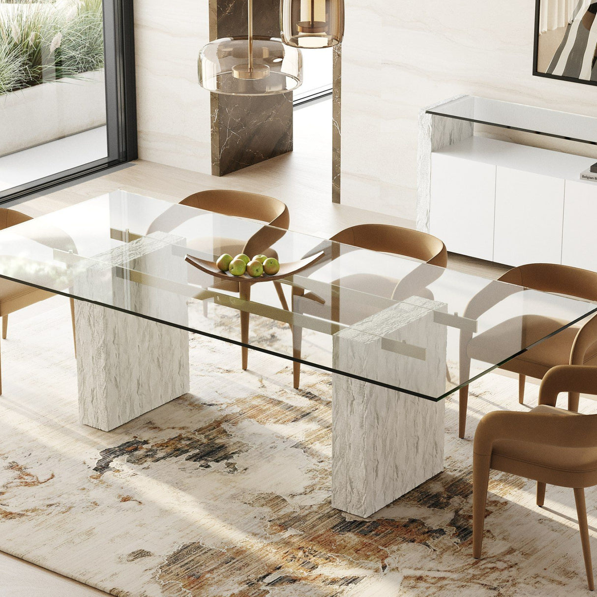   White Fiberglass Dining Table | Oroa.com