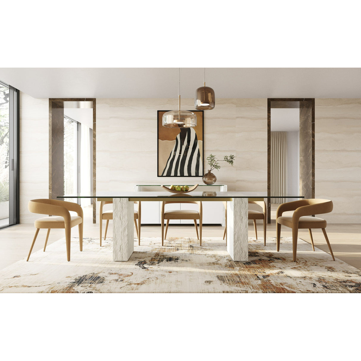   White Fiberglass Dining Table | Oroa.com