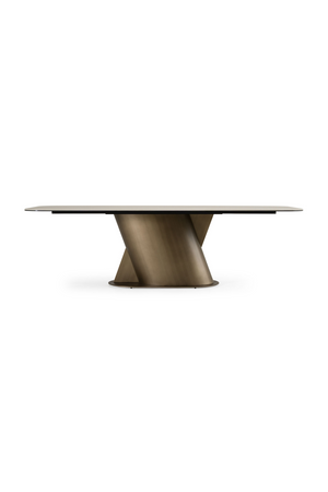 Travertine-Look Finish Dining Table | OROA Modern Kiefer | Oroa.com