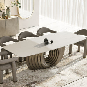   Bronze Fiberglass Base Dining Table | Oroa.com