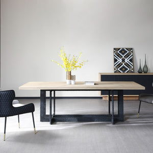   Natural Oak Veneer Dining Table | Oroa.com