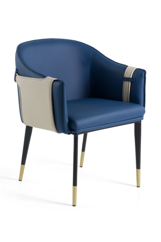 Blue Vegan Leather Dining Chair | OROA Modern Calderon | Oroa.com