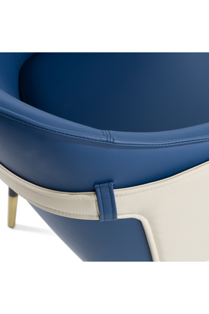 Blue Vegan Leather Dining Chair | OROA Modern Calderon | Oroa.com