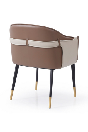 Two-Toned Vegan Leather Dining Chair | OROA Modern Calder | Oroa.com