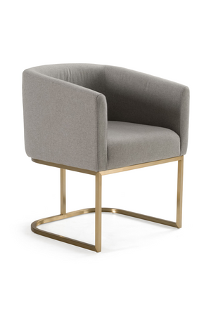 U-Shaped Brass Base Dining Chair | OROA Modern Yukon | Oroa.com