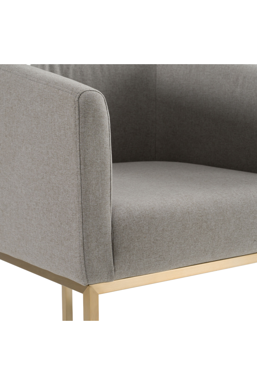 U-Shaped Brass Base Dining Chair | OROA Modern Yukon | Oroa.com