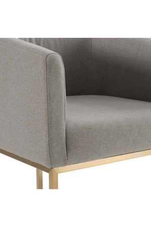 U-Shaped Brass Base Dining Chair | OROA Modern Yukon | Oroa.com