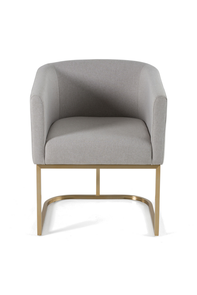 U-Shaped Brass Base Dining Chair | OROA Modern Yukon | Oroa.com
