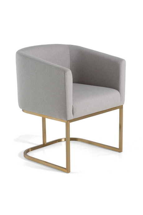   U-Shaped Brass Base Dining Chair | Oroa.com