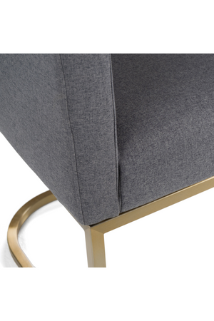 U-Shaped Brass Base Dining Chair | OROA Modern Yukon | Oroa.com