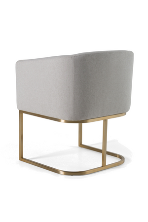 U-Shaped Brass Base Dining Chair | OROA Modern Yukon | Oroa.com