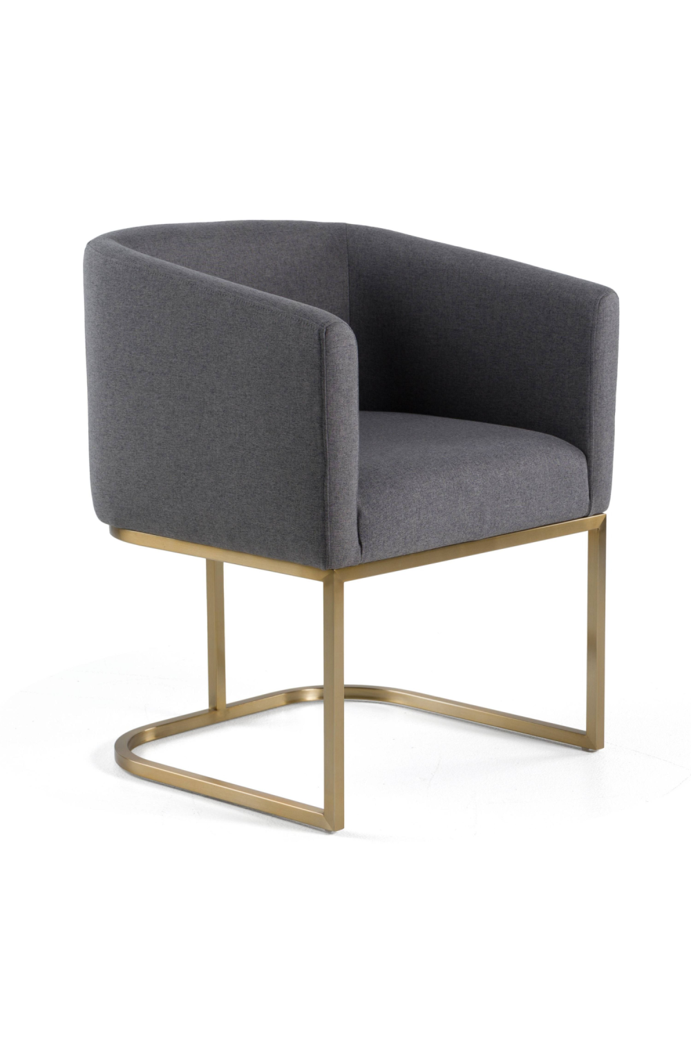 U-Shaped Brass Base Dining Chair | OROA Modern Yukon | Oroa.com