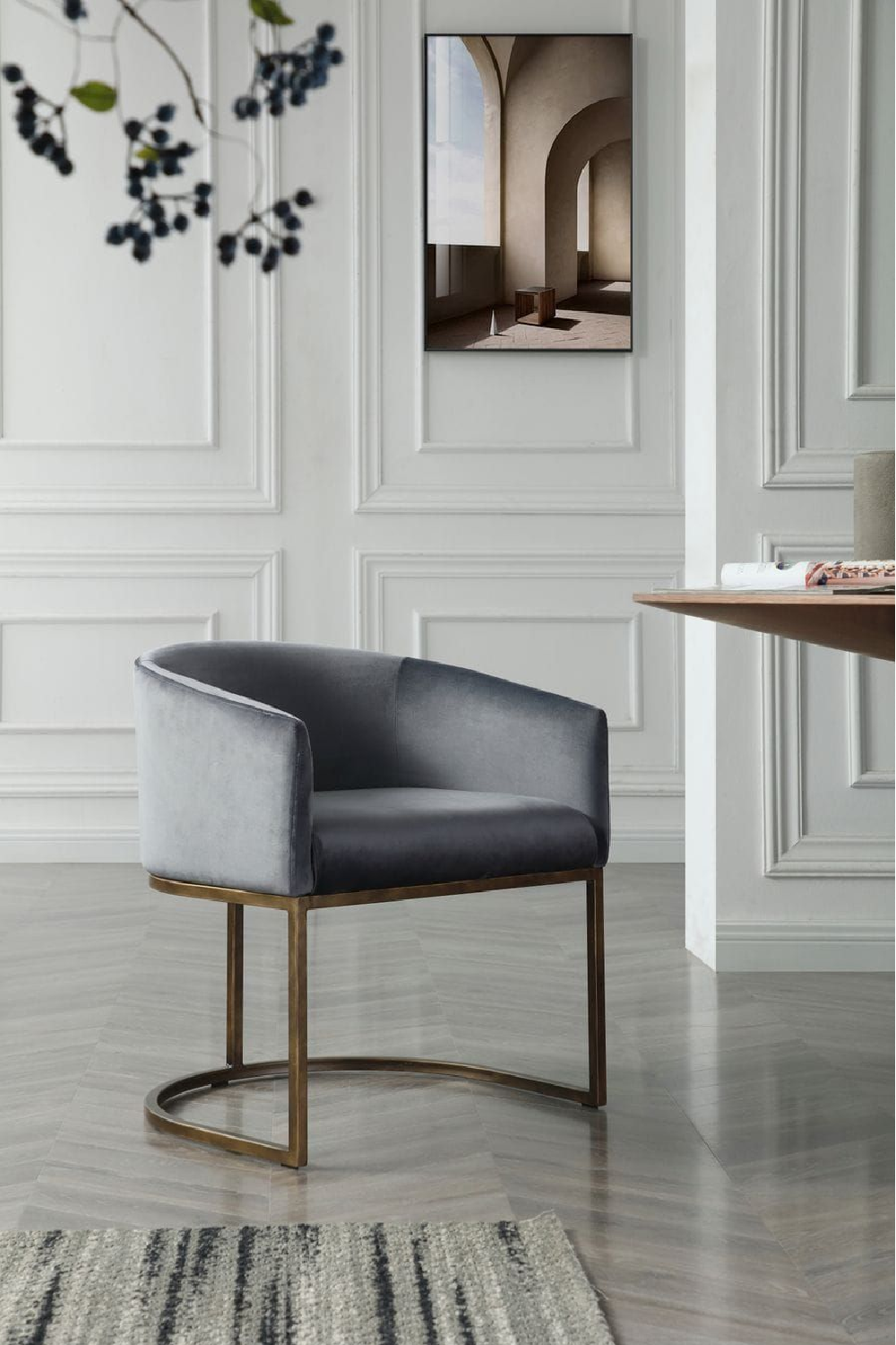 Cantilevered Curved-Back Dining Chair | OROA Modern Elisa | Oroa.com