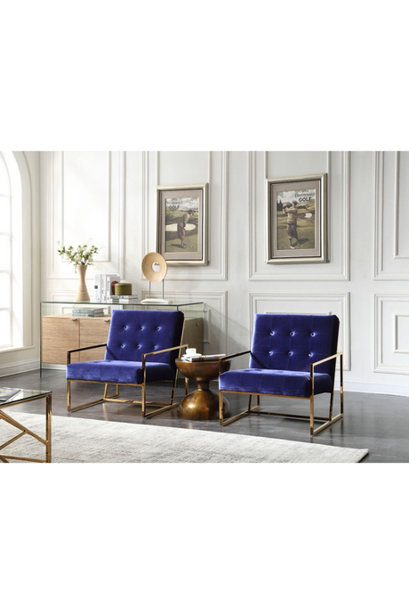 Blue Tufted Accent Chair | OROA Modern Samara | Oroa.com