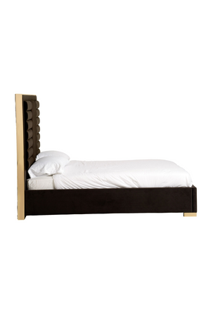 Dark Brown Velvet Bed | OROA Modern Daystar | Oroa.com
