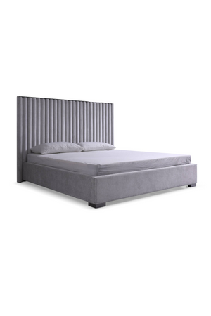 Gray Velvet King Platform Bed | OROA Modern Splendor | Oroa.com