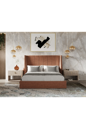 Orange Upholstered Bed | OROA Modern Roma | Oroa.com