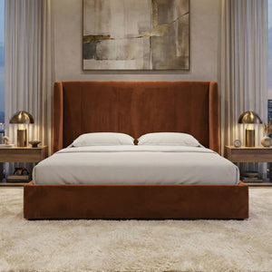   Orange Upholstered Bed | Oroa.com