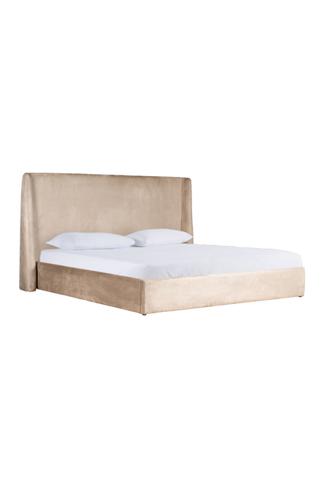 Taupe Microfiber Bed | OROA Modern Roma | Oroa.com