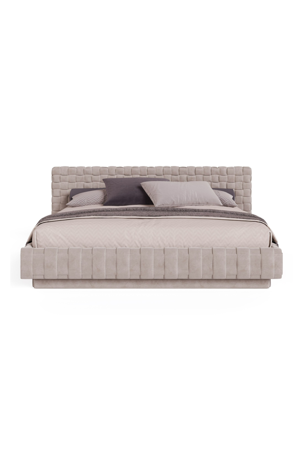 Gray Velvet Bed | OROA Modern Concord | Oroa.com