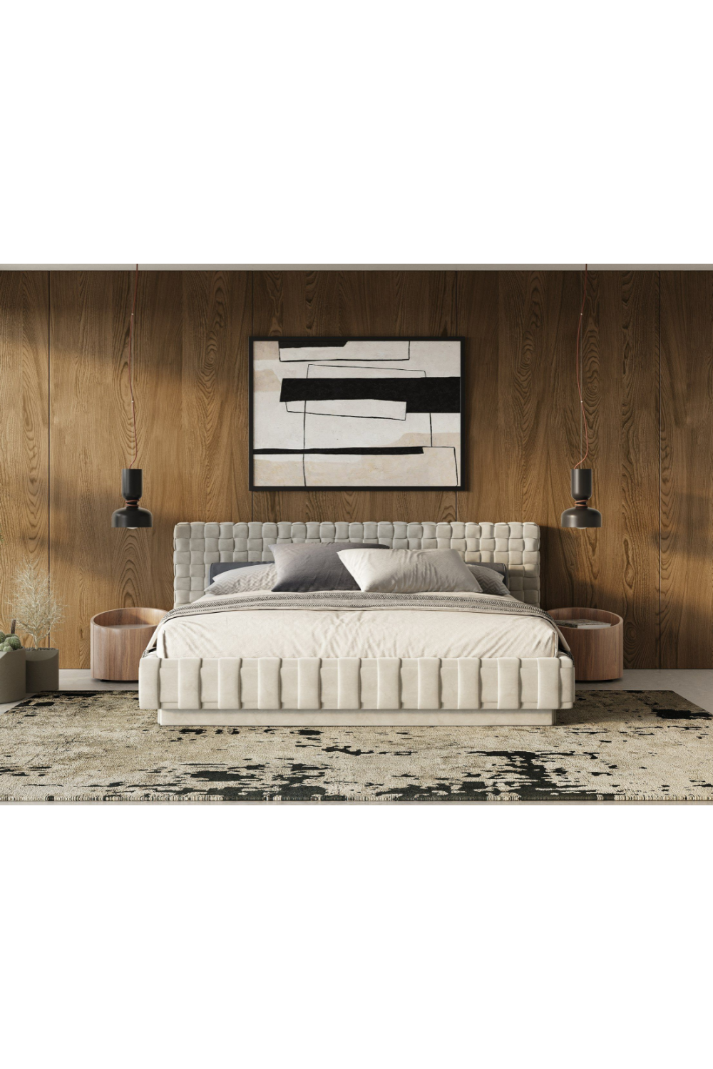 Gray Velvet Bed | OROA Modern Concord | Oroa.com